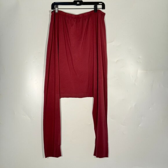 NWT RUNDHOLZ BLACK LABEL Burgundy Wine Color Drop Crotch Pants Leggings XL - Picture 4 of 9